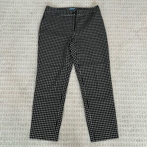 J McLaughlin Flat Front Windowpane Check Flat Front Pants‎ Size 6 EUC